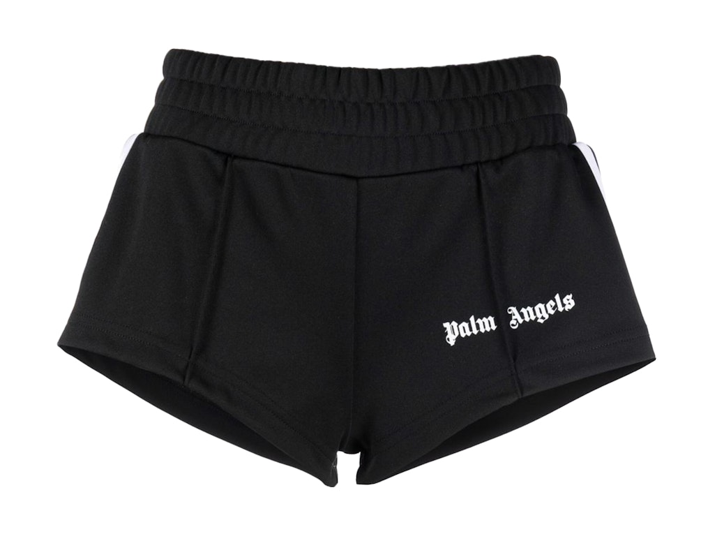 Pre-owned Palm Angels Womens Track Shorts Black/white