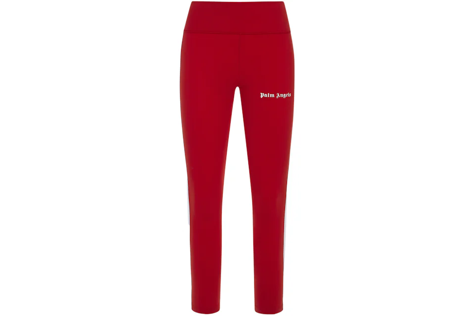 Palm Angels Womens Track Training Leggings Red/White - SS21 - US
