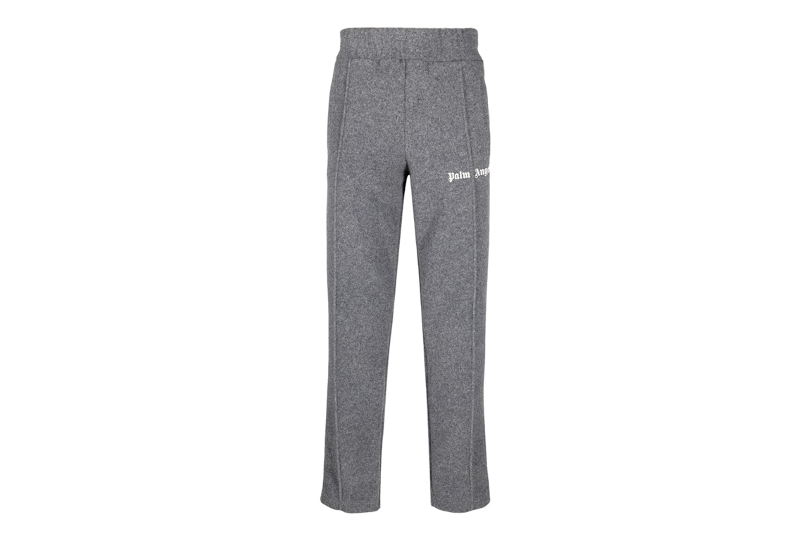 Pre-owned Palm Angels Wool Track Pants Gray/white
