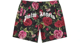 Palm Angels x END Allover Rose Swim Shorts Red