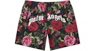 Palm Angels x END Allover Rose Badeshorts Rot