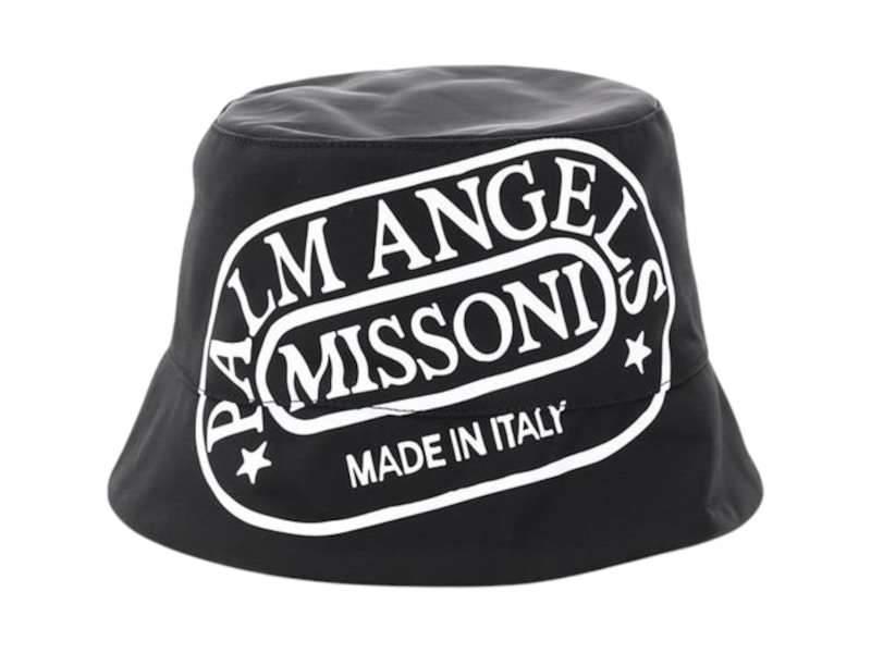Pre-owned Palm Angels X Missoni Heritage Bucket Hat In Black