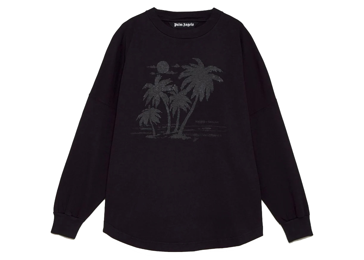 Palm Angels x Team Wang Palm Trees L/S T-shirt Black Men's - SS21 - US