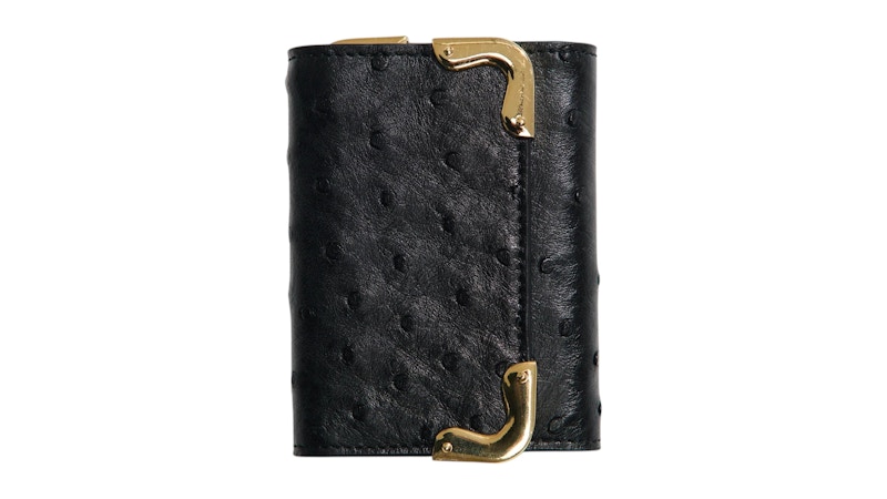 Paly Ostrich Key Wallet Black