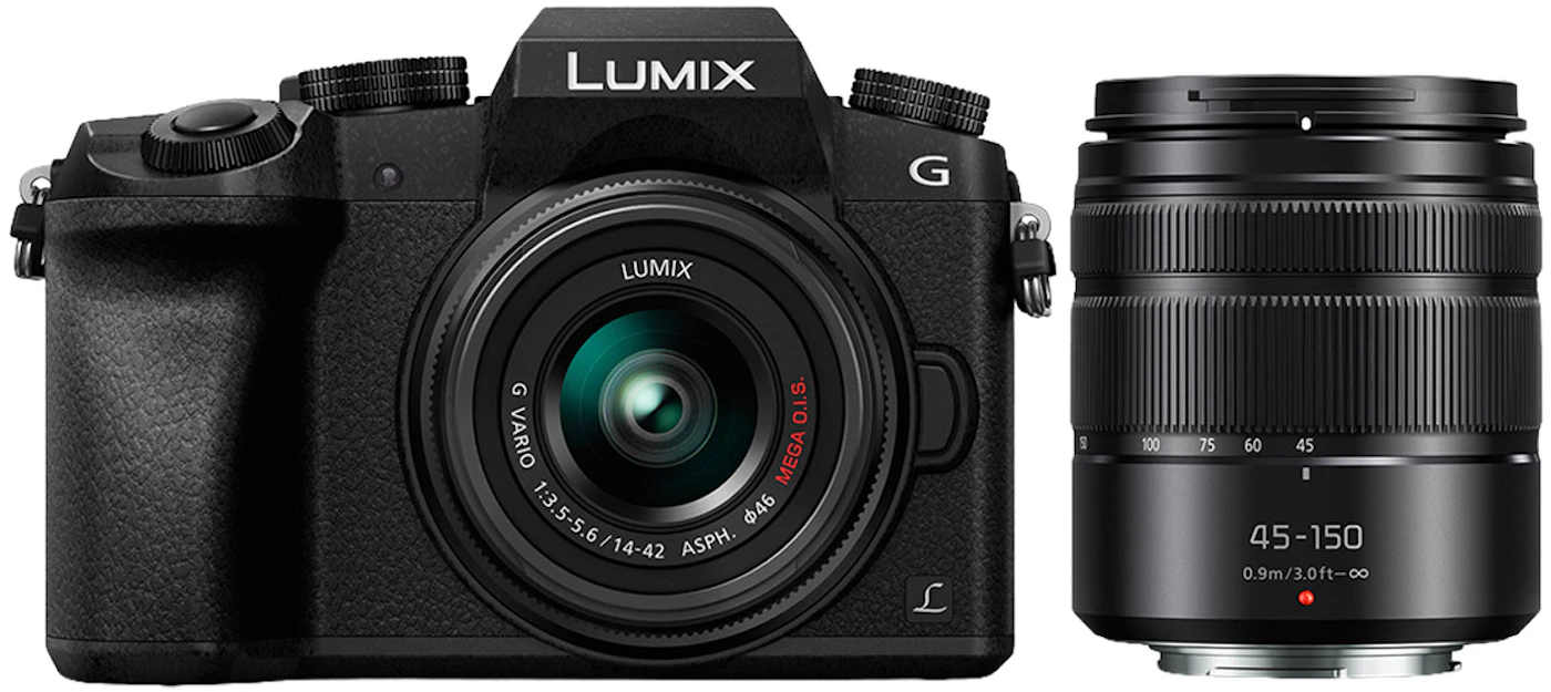 Extreme armoede tot nu kook een maaltijd Panasonic LUMIX G7 4K Digital Camera with LUMIX G VARIO 14-42mm + 45-150mm  Lenses DMC-G7WK - JP