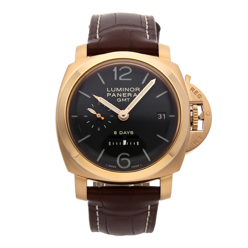 Panerai Luminor 1950 8 Days GMT PAM 289 44mm in Rose Gold ES