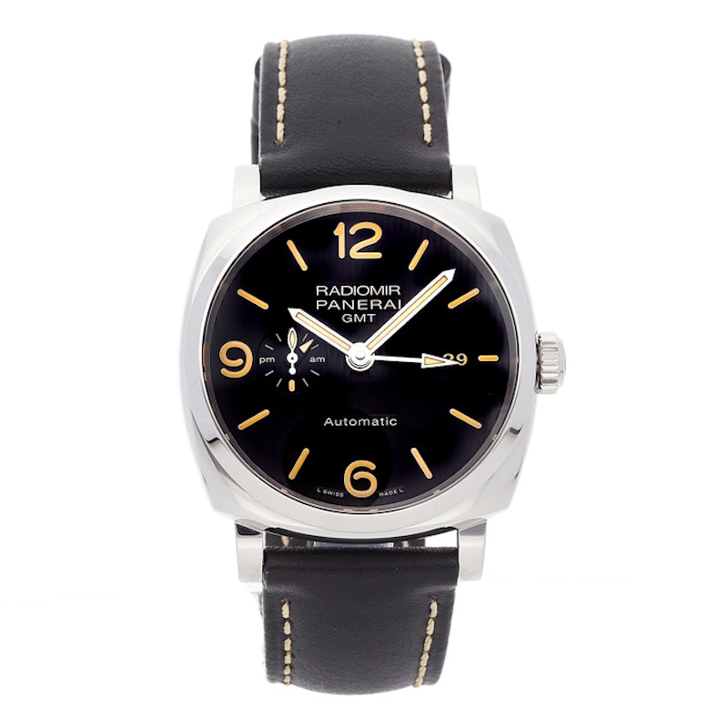 Panerai Radiomir 1940 3 Days GMT Brown Leather Strap PAM 657 45mm