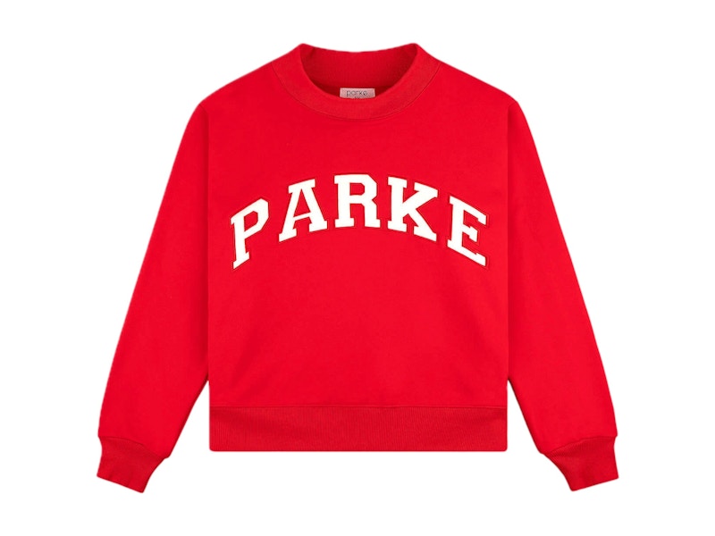 Parke Varsity Mockneck Ruby/White