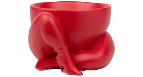 Parra A High Heeled Two Legged Planter Red