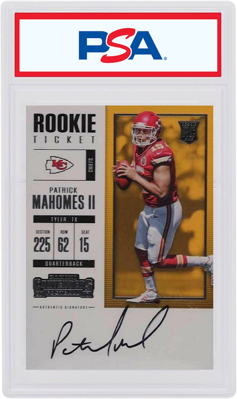 Patrick Mahomes 2017 Panini Contenders Rookie Autograph #303 (PSA or BGS Graded)