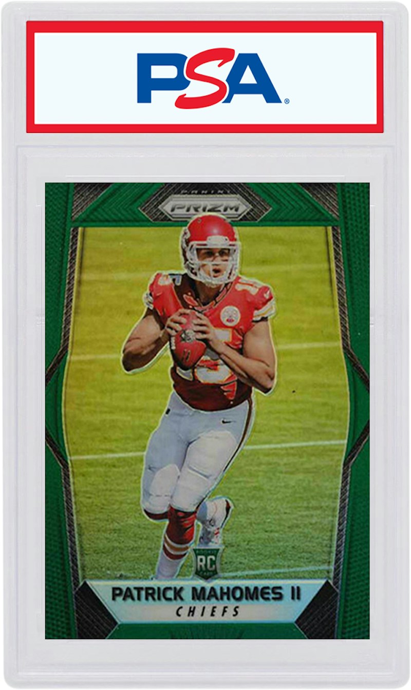 Patrick Mahomes 2017 Panini Prizm Rookie Green #269 (PSA or BGS Graded)
