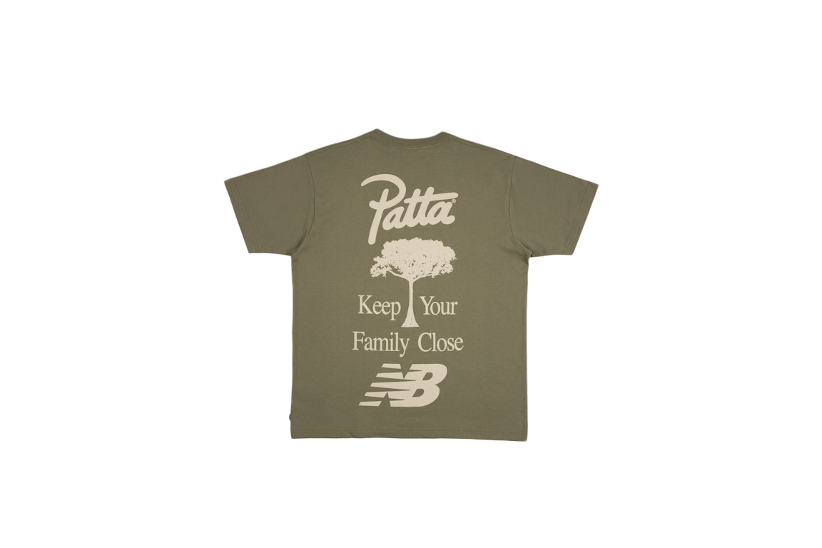Pre-owned Patta New Balance Family T-shirt Oil Green