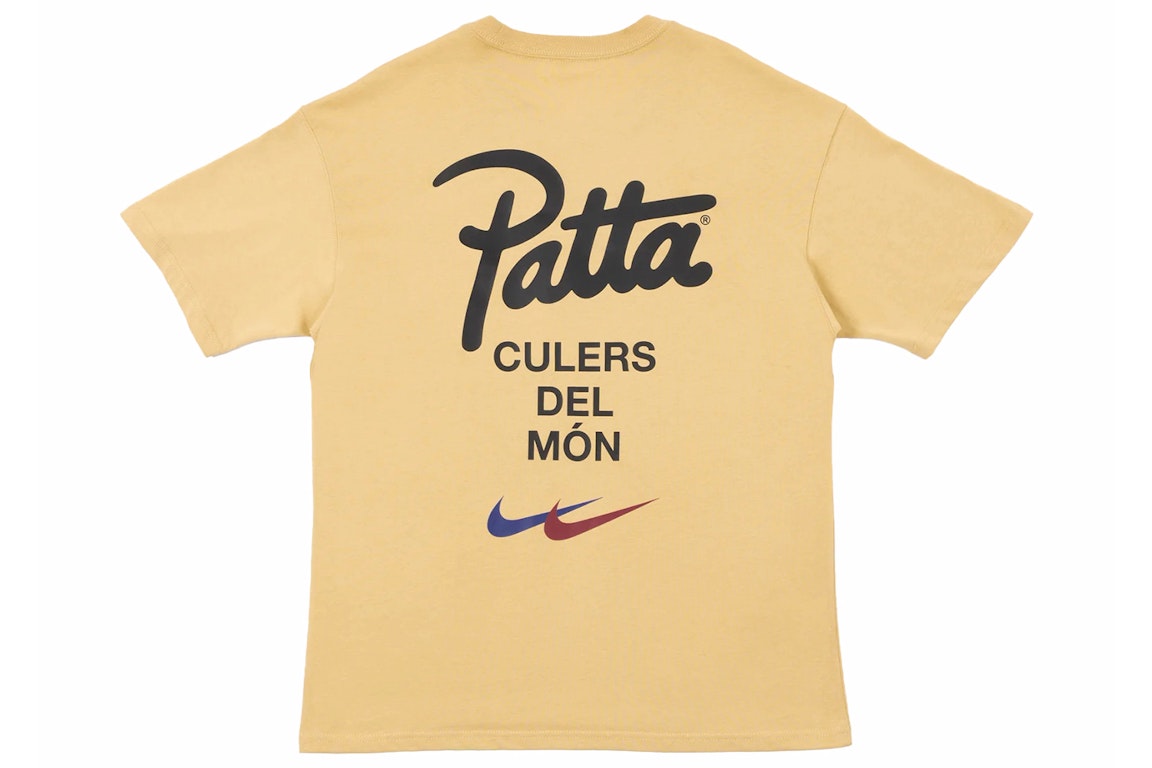 Pre-owned Patta X Barcelona Fc Culers Del Món T-shirt Sesame