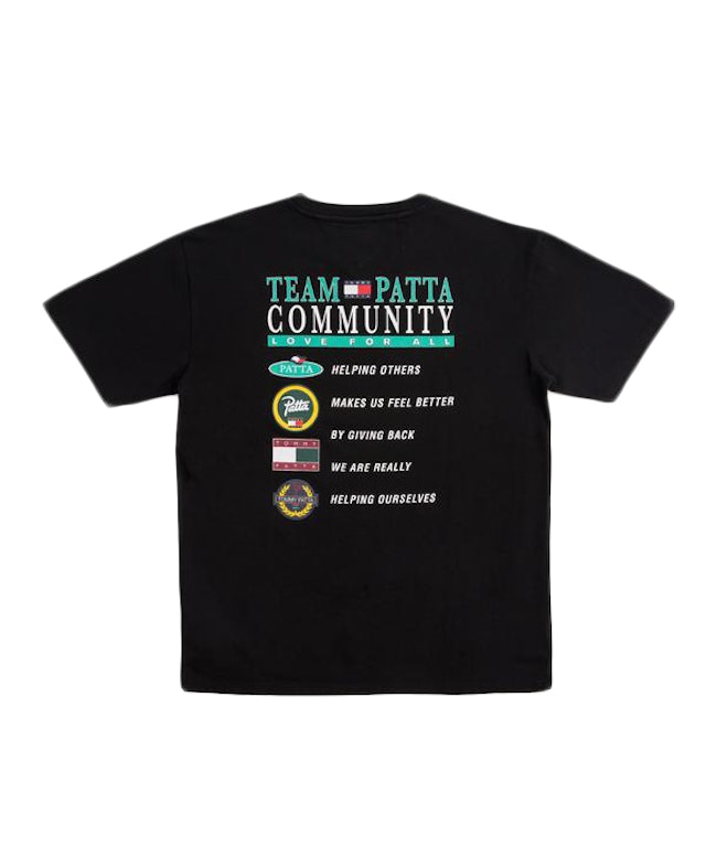 Pre-owned Patta X Tommy Jeans Community T-shirt Black