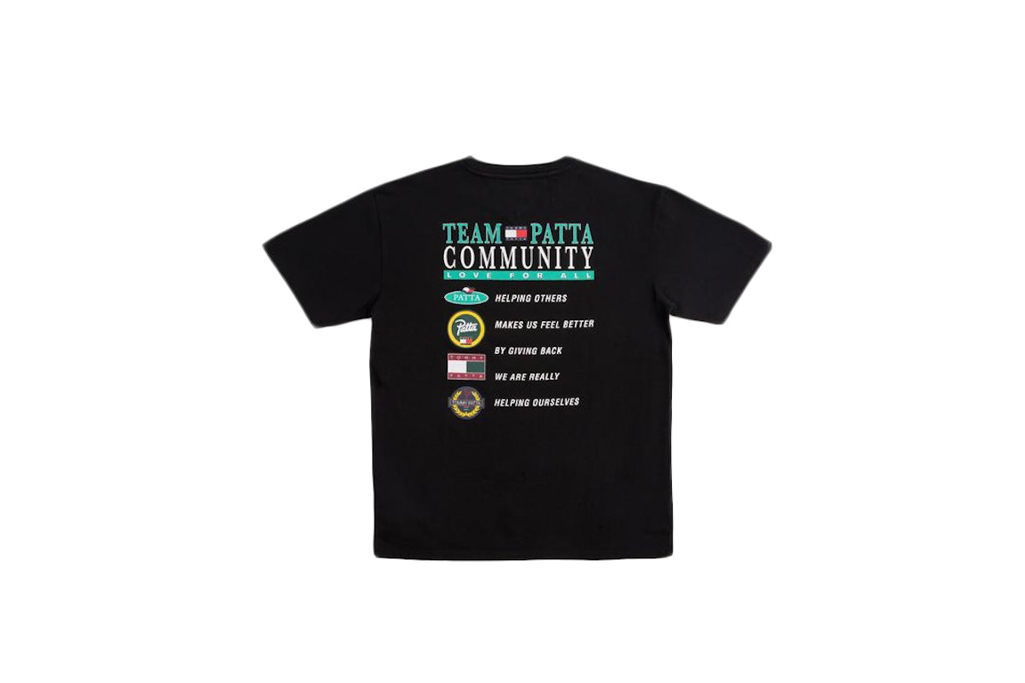 Pre-owned Patta X Tommy Jeans Community T-shirt Black