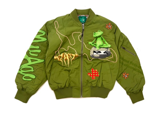 Perks And Mini Masters Frog Reversible Bomber Jacket Green/Multi