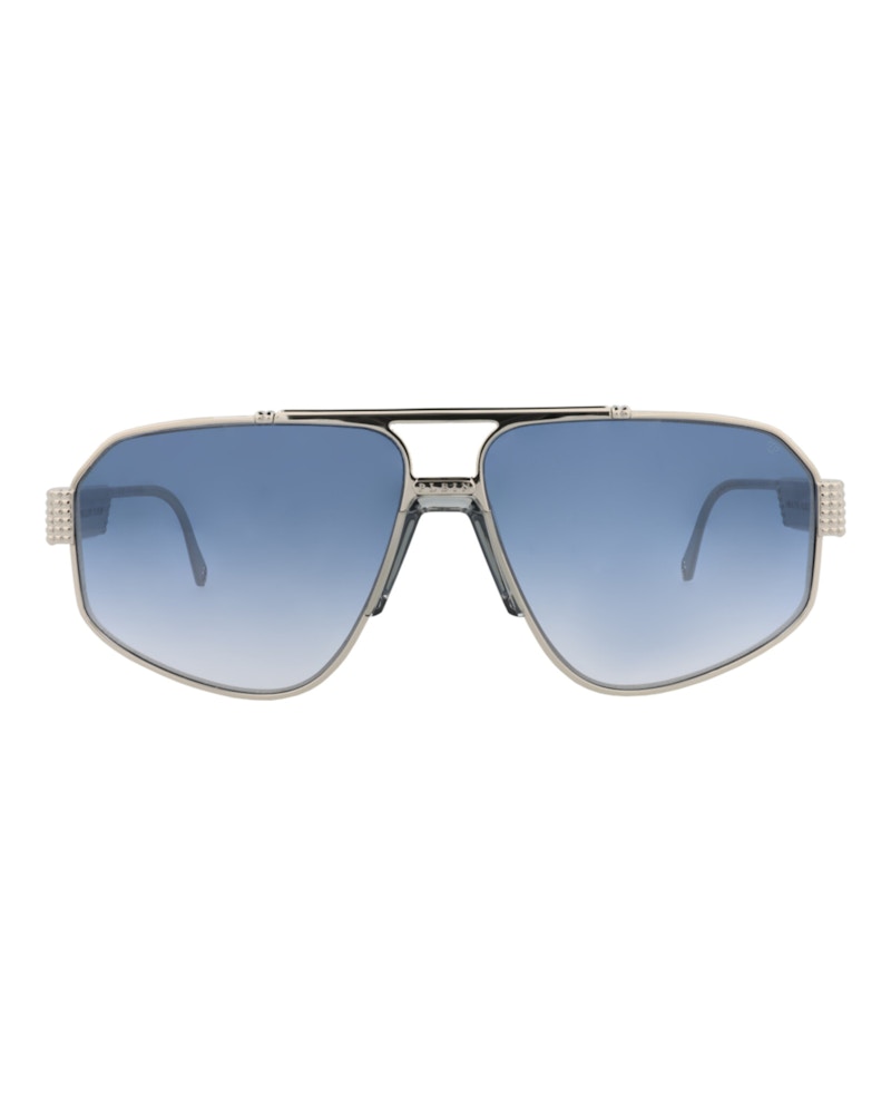 Philipp Plein Aviator-Frame Titanium Sunglasses Palladium