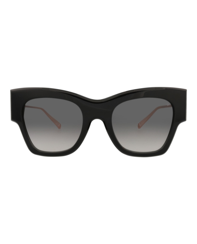 Pre-owned Philipp Plein Women's  Cat Eyeframe Acetate Sunglasses In Black Black Smoke (spp120m/53/0700)