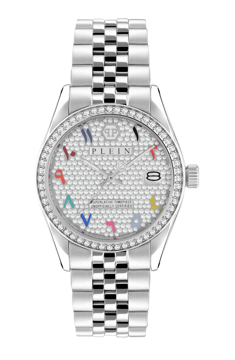 Philipp Plein Date Superlative Arabic Crystal Watch PWYAA0723 34mm