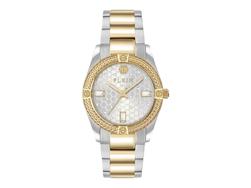 Pre-owned Philipp Plein Women's  Plein Icon Chain Crystal Pw1fa0225 Watch In Stainless Steel In Silver