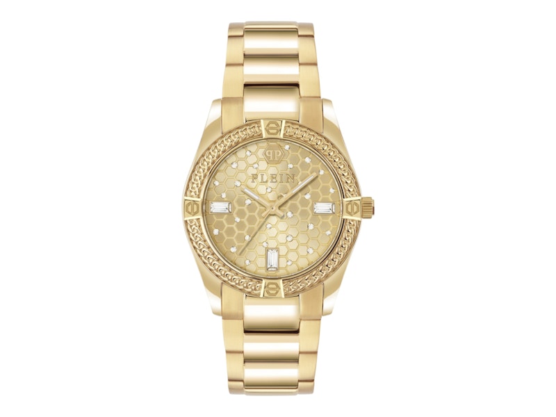 Pre-owned Philipp Plein Women's  Plein Icon Chain Crystal Pw1fa0425 Watch In Stainless Steel In Silver