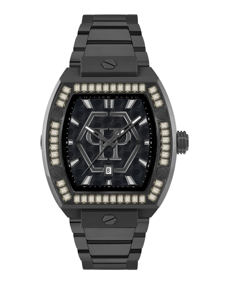 Men's Philipp Plein The Hexagon Phantom Crystal Watch PWPUA1125 in Stainless Steel