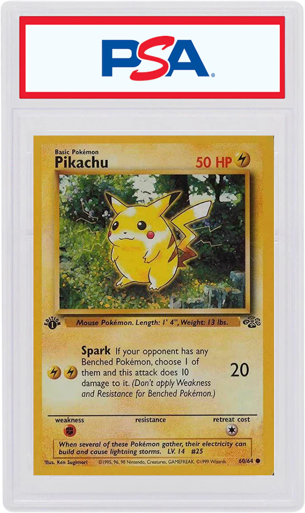 Pokemon Pikachu 60/64 Jungle Edition Unlimited, 1999, Card, TCG