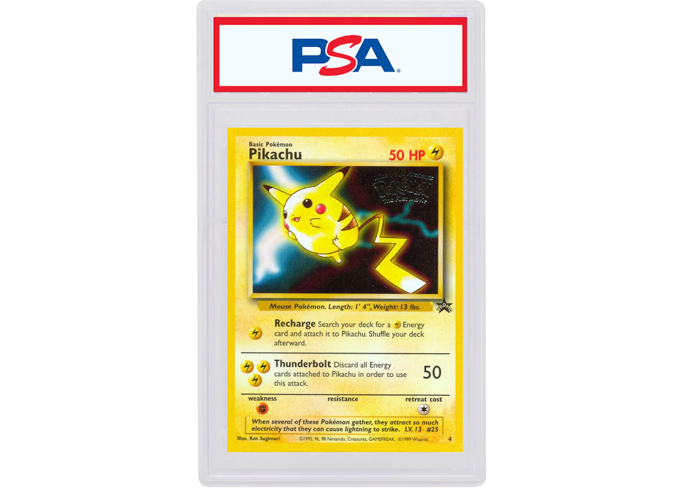 Pikachu 1999 Pokmon Movie Promo #4/4 (PSA or BGS Graded) - 1999 - US Pikachu 1999 Pokmon Movie Promo #4/4 (PSA or BGS Graded) - 1999 - US