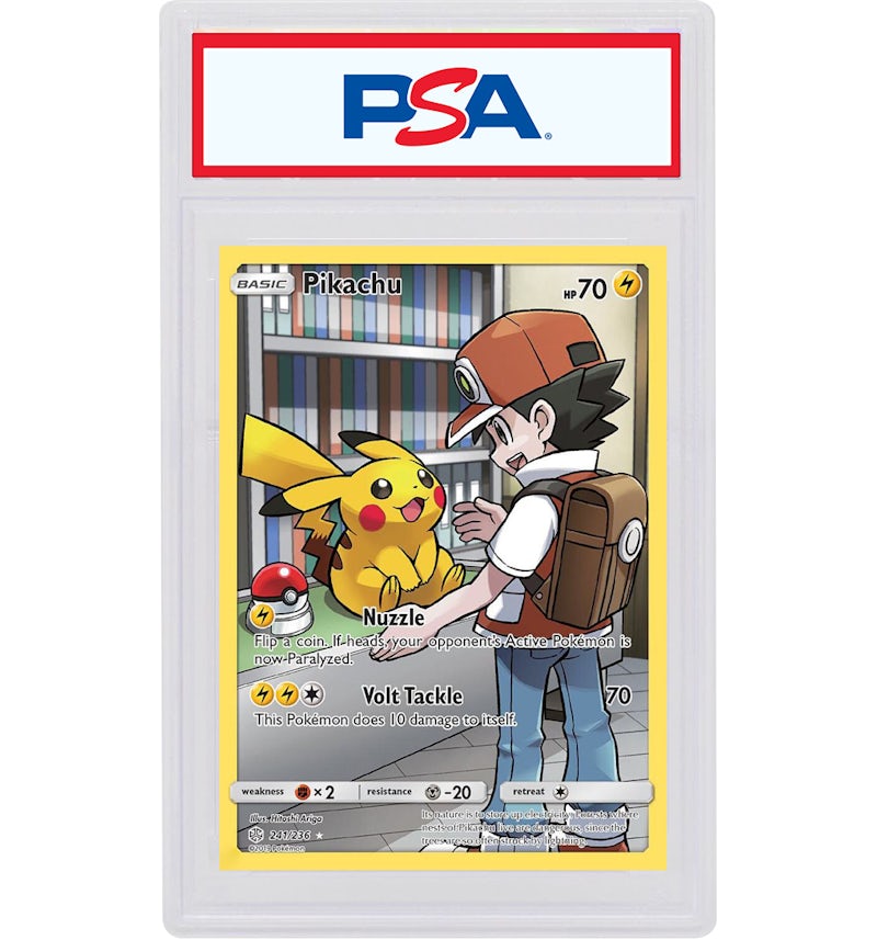 Pikachu 2019 Pokmon Sun & Moon Cosmic Eclipse Full Art Secret Rare #241/236 (PSA or BGS Graded) - 2019 - US Pikachu 2019 Pokmon Sun & Moon Cosmic Eclipse Full Art Secret Rare #241/236 (PSA or BGS Graded) - 2019 - US