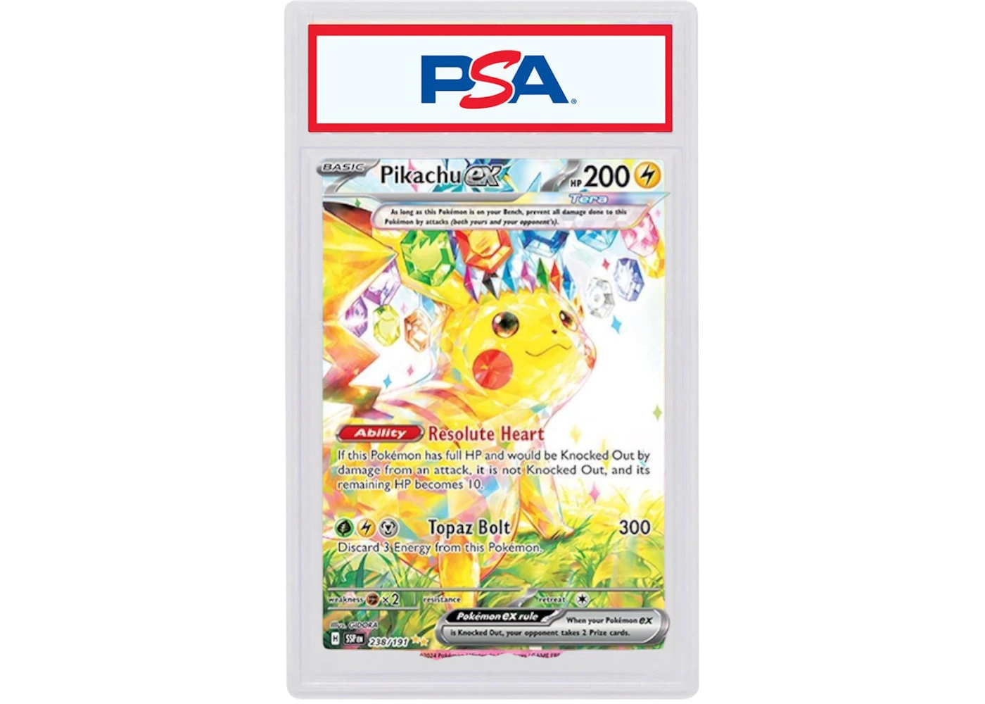 Pikachu ex 2024 Pokmon Surging Sparks Holo 238/191 (PSA or BGS Graded) - 2024 - US Pikachu ex 2024 Pokmon Surging Sparks Holo 238/191 (PSA or BGS Graded) - 2024 - US