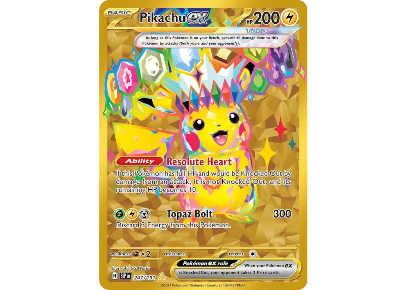 Pikachu ex 2025 Pokmon Scarlet & Violet Surging Sparks Special Illustration Rare 247/191 Ungraded - 2025 - US Pikachu ex 2025 Pokmon Scarlet & Violet Surging Sparks Special Illustration Rare 247/191 Ungraded - 2025 - US