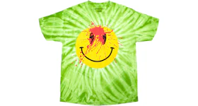 Playboi Carti Die Lit Tour Smiley Face Tee Green Tie Dye