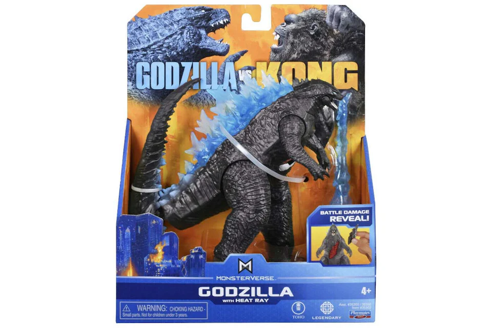 Playmates Toys Godzilla vs. Kong Monsterverse Godzilla With Heat Ray Action Figure Black