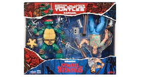 Playmates Toys Teenage Mutant Ninja Turtles x Stranger Things Raphael & Hopper Action Figure 2-Pack