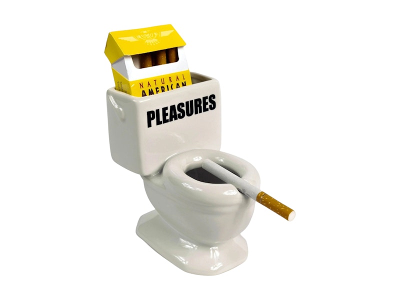Pre-owned Pleasures Men's  Toilet Ashtray In White
