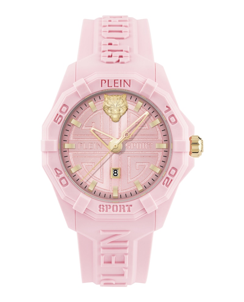 Pre-owned Plein Sport Women's Fearless Silicone Psqga0325 Watch In Stainless Steel In Silver