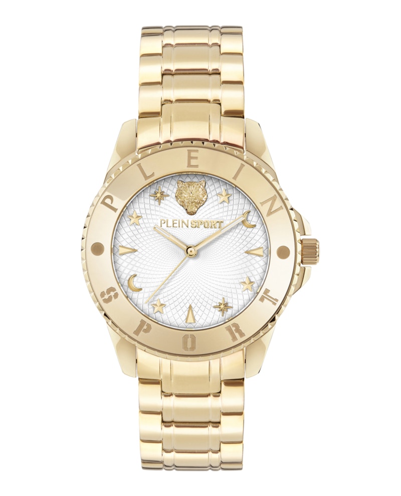 Pre-owned Plein Sport Women's  Glam Bracelet Pskba1725 Watch In Stainless Steel In Silver