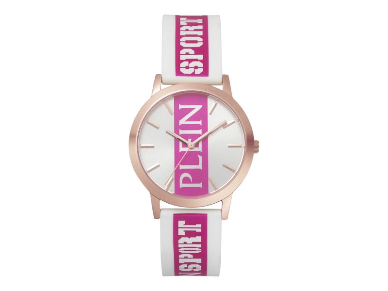 Pre-owned Plein Sport Women's Legend Strap Psjba0423 Watch In Stainless Steel In Silver