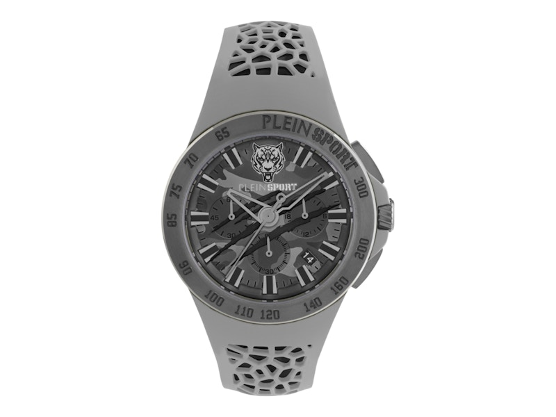 Pre-owned Plein Sport Men's Thunderstorm Chrono Psaba0523 Watch In Stainless Steel In Silver