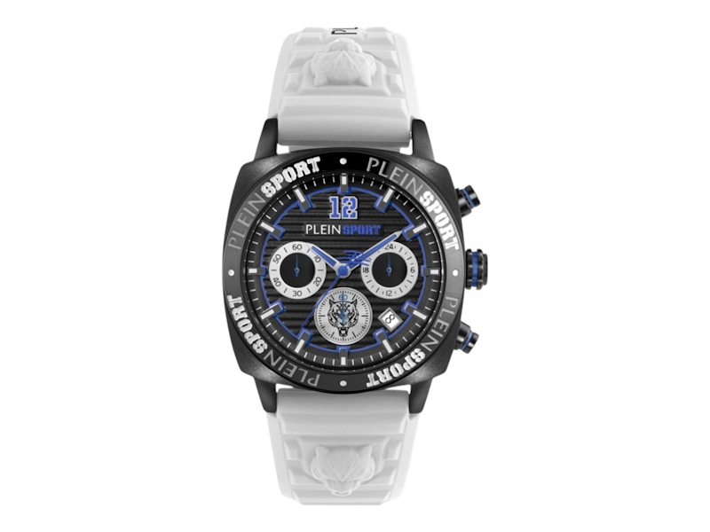 Pre-owned Plein Sport Men's Wildcat Chronograph Psgba0823 Watch In Stainless Steel In Silver