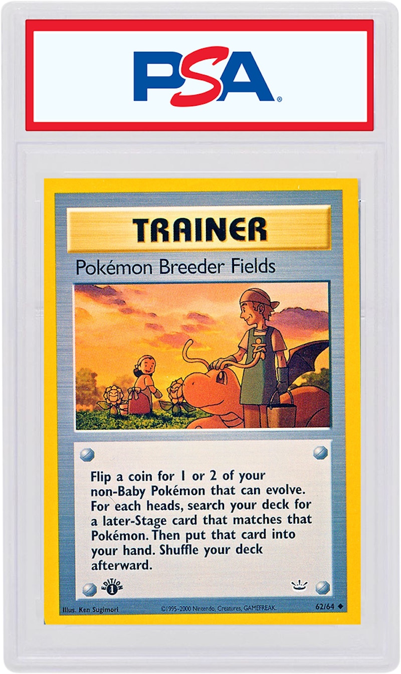 Pokemon TCG Breeder Fields 2001 Pokemon TCG Neo Revelation 1st Edition  #62/64 (PSA or BGS Graded) - 2001 - US