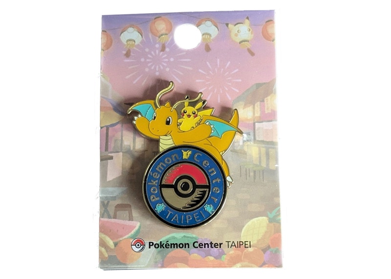 Épinglette Pokemon Center Dragonite Pikachu (exclusivité Taipei) multicolore