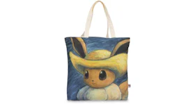 Pokemon Center x Van Gogh Museum: Eevee Inspired by Self-Portrait with Straw Hat Canvas Canvas Tote