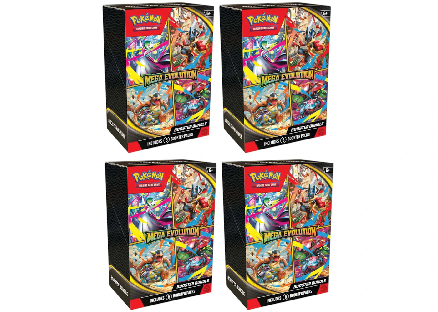 Pokmon Mega Evolution - Base Set Booster Bundle 4x Lot - US Pokmon Mega Evolution - Base Set Booster Bundle 4x Lot - US