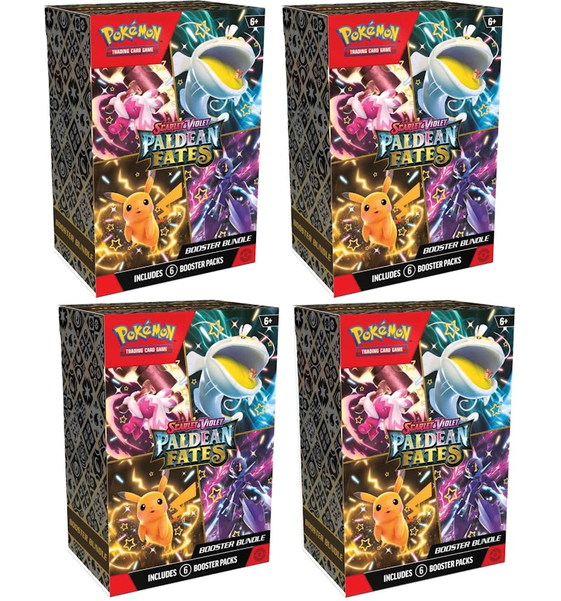 Pokmon Scarlet & Violet Paldean Fates Booster Bundle 4x Lot - US Pokmon Scarlet & Violet Paldean Fates Booster Bundle 4x Lot - US