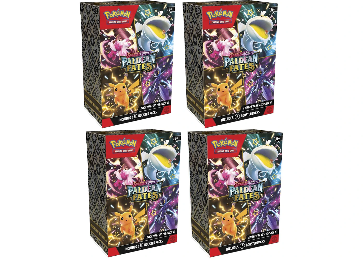 Pokmon Scarlet & Violet Paldean Fates Booster Bundle 4x Lot - US Pokmon Scarlet & Violet Paldean Fates Booster Bundle 4x Lot - US