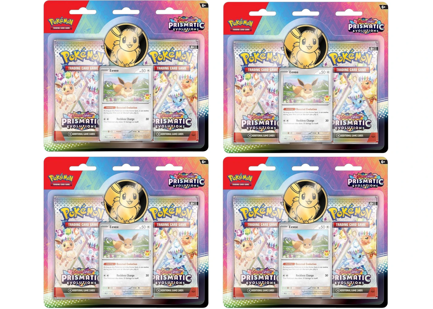 Pokmon Scarlet & Violet Prismatic Evolutions 2 Booster Pack Blister Box 4x Lot - US Pokmon Scarlet & Violet Prismatic Evolutions 2 Booster Pack Blister Box 4x Lot - US