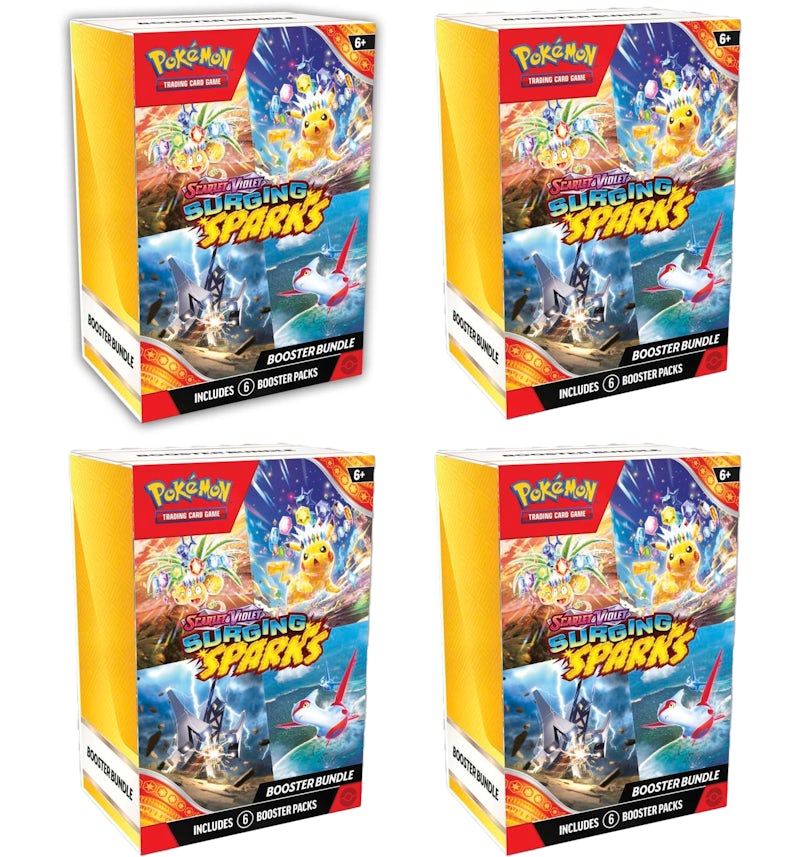 Pokmon Scarlet & Violet Surging Sparks Booster Bundle Box 4x Lot - US Pokmon Scarlet & Violet Surging Sparks Booster Bundle Box 4x Lot - US