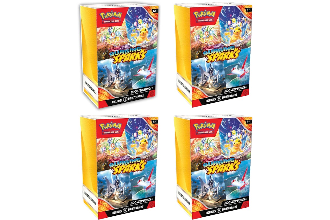 Pokémon Scarlet & Violet Surging Sparks Booster Bundle Box 4x Lot - US