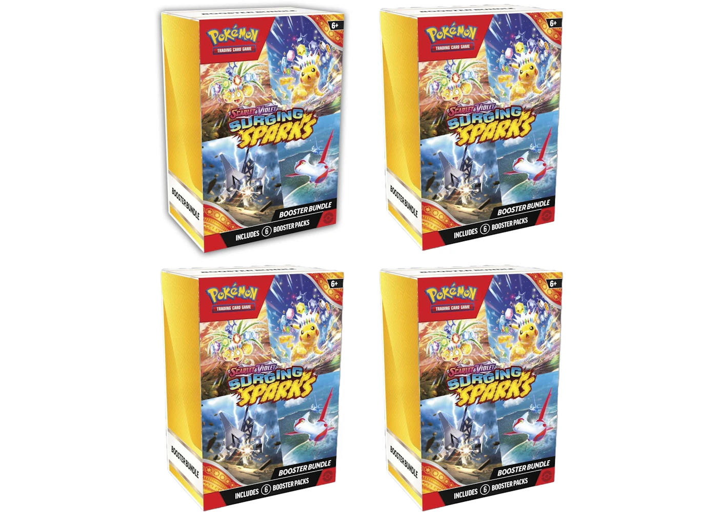 Pokmon Scarlet & Violet Surging Sparks Booster Bundle Box 4x Lot - US Pokmon Scarlet & Violet Surging Sparks Booster Bundle Box 4x Lot - US
